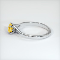 0.79 Ct. Yellow Sapphire Ring, 18K White Gold 4