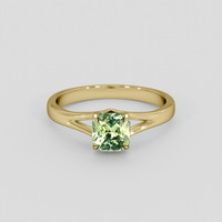 1.18 Ct. Green Sapphire Ring, 10K Yellow Gold 1
