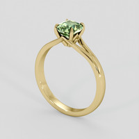 1.18 Ct. Green Sapphire Ring, 10K Yellow Gold 2