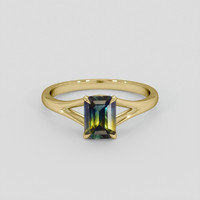 1.24 Ct. Bi Color Sapphire Ring, 10K Yellow Gold 1