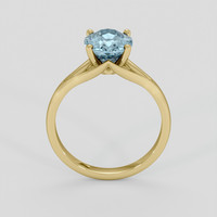 2.28 Ct. Greyish Blue Sapphire Ring, 10K Yellow Gold 3
