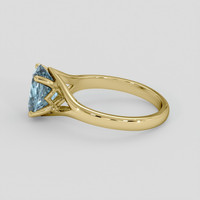 2.28 Ct. Greyish Blue Sapphire Ring, 10K Yellow Gold 4