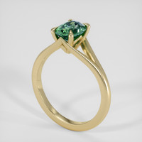 1.52 Ct. Bluish Green Sapphire Ring, 10K Yellow Gold 2