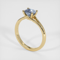 0.94 Ct. Greyish Blue Sapphire Ring, 10K Yellow Gold 2