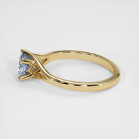 0.94 Ct. Greyish Blue Sapphire Ring, 10K Yellow Gold 4