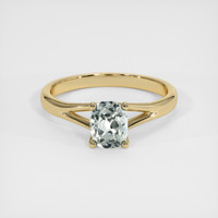 0.94 Ct. Greyish Blue Sapphire Ring, 10K Yellow Gold 1