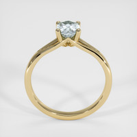0.94 Ct. Greyish Blue Sapphire Ring, 10K Yellow Gold 3