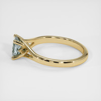 0.94 Ct. Greyish Blue Sapphire Ring, 10K Yellow Gold 4