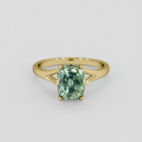 2.78 Ct. Green Sapphire Ring, 10K Yellow Gold 1