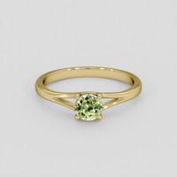 0.59 Ct. Yellowish Green Sapphire Ring, 10K Yellow Gold 1