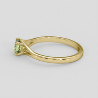 0.59 Ct. Yellowish Green Sapphire Ring, 10K Yellow Gold 4