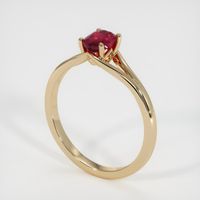0.63 Ct. Ruby Ring, 14K Yellow Gold 2