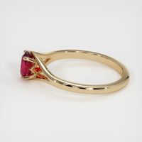 0.63 Ct. Ruby Ring, 14K Yellow Gold 4