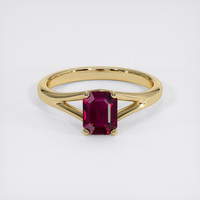 0.76 Ct. Ruby Ring, 14K Yellow Gold 1