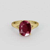 4.02 Ct. Ruby Ring, 14K Yellow Gold 1