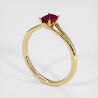 0.71 Ct. Ruby Ring, 14K Yellow Gold 2