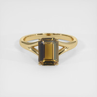 2.53 Ct. Brown Sapphire Ring, 14K Yellow Gold 1