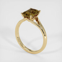 2.53 Ct. Brown Sapphire Ring, 14K Yellow Gold 2