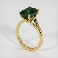5.18 Ct. Bluish Green Sapphire Ring, 14K Yellow Gold 2