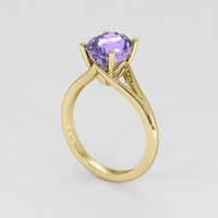3.56 Ct. Purple Sapphire Ring, 14K Yellow Gold 2