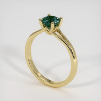 0.91 Ct. Greenish Blue Sapphire Ring, 14K Yellow Gold 2