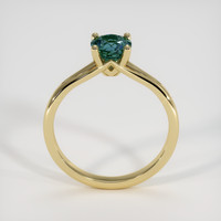 0.91 Ct. Greenish Blue Sapphire Ring, 14K Yellow Gold 3