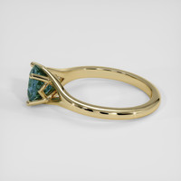 1.33 Ct. Greenish Blue Sapphire Ring, 14K Yellow Gold 4