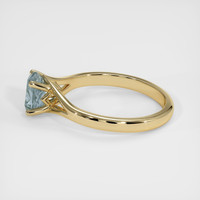 1.16 Ct. Greenish Blue Sapphire Ring, 14K Yellow Gold 4