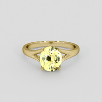 2.00 Ct. Yellow Sapphire Ring, 14K Yellow Gold 1