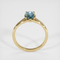 1.02 Ct. Greenish Blue Sapphire Ring, 14K Yellow Gold 3