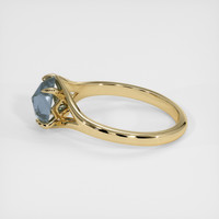 1.26 Ct. Greyish Blue Sapphire Ring, 14K Yellow Gold 4