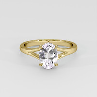 1.44 Ct. Purplish Pink Sapphire Ring, 14K Yellow Gold 1