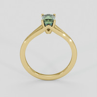 1.13 Ct. Green Sapphire Ring, 14K Yellow Gold 3
