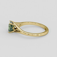 1.13 Ct. Green Sapphire Ring, 14K Yellow Gold 4
