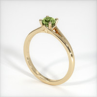 0.56 Ct. Yellowish Green Sapphire Ring, 14K Yellow Gold 2