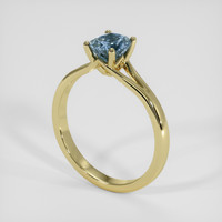 1.08 Ct. Greyish Blue Sapphire Ring, 14K Yellow Gold 2