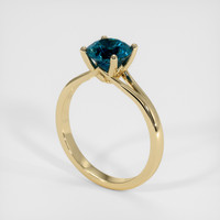 1.68 Ct. Greenish Blue Sapphire Ring, 14K Yellow Gold 2
