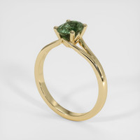 1.12 Ct. Green Sapphire Ring, 14K Yellow Gold 2