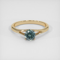 0.65 Ct. Sapphire Ring, 14K Yellow Gold 1