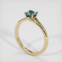 0.65 Ct. Sapphire Ring, 14K Yellow Gold 2
