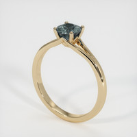 0.64 Ct. Sapphire Ring, 14K Yellow Gold 3