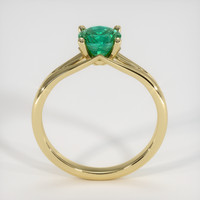 0.89 Ct. Emerald Ring, 18K Yellow Gold 3