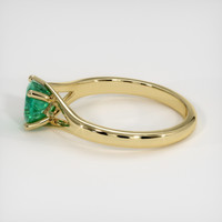 0.89 Ct. Emerald Ring, 18K Yellow Gold 4