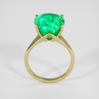 6.56 Ct. Emerald Ring, 18K Yellow Gold 3