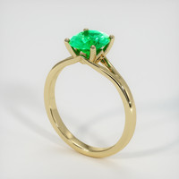 1.38 Ct. Emerald  Ring - 18K Yellow Gold