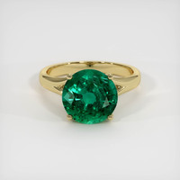 3.85 Ct. Emerald Ring, 18K Yellow Gold 1