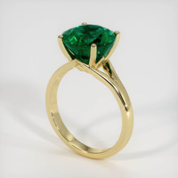 3.85 Ct. Emerald Ring, 18K Yellow Gold 2