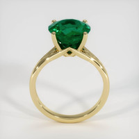 3.85 Ct. Emerald Ring, 18K Yellow Gold 3