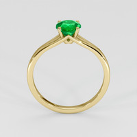 0.67 Ct. Emerald Ring, 18K Yellow Gold 3