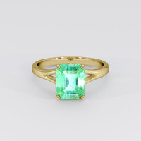 2.20 Ct. Emerald Ring, 18K Yellow Gold 1